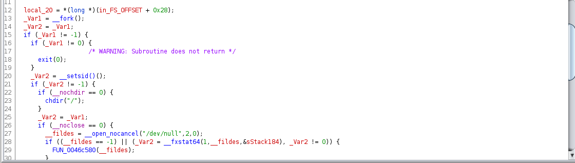 snapshot of daemon()