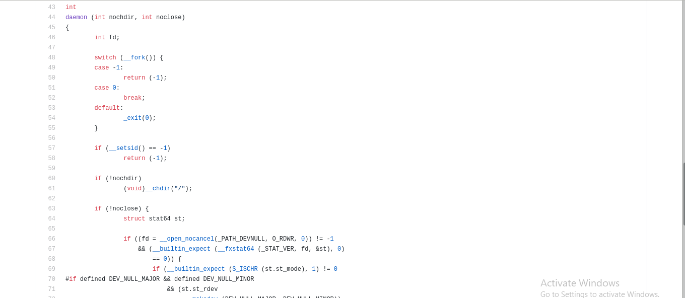 daemon glibc source code